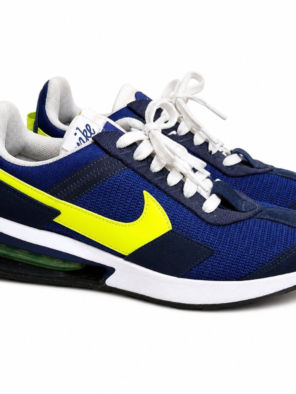 Nike Air Max Pre-Day LX Sneakers Blue Volt Neon Yellow Men’s Size 10.5 Running